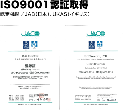 ISO9001認証取得